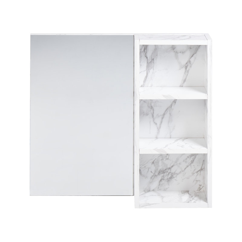 Bathroom Wall Mounted Mirror Cabinet JOINVILLE 60 cm 54 cm, White