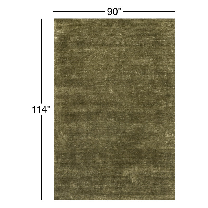 Tapis en mélange de laine tacheté Lahjar, Rectangle 7 pi 6 po x 9 pi 6 po
