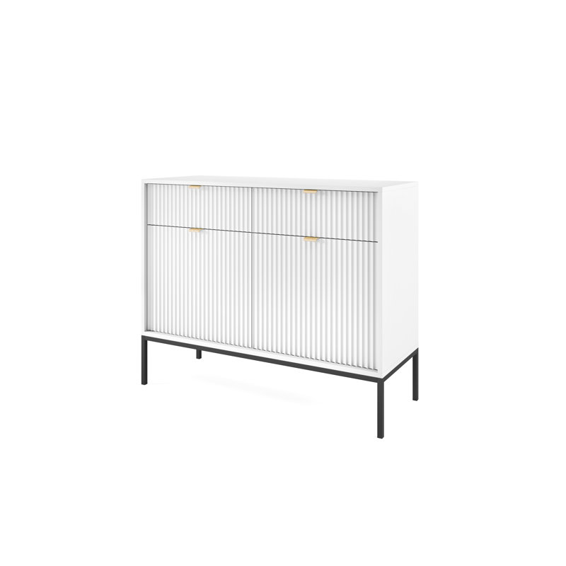 Ashraf 104 cm W Chest of 2 Drawers, White