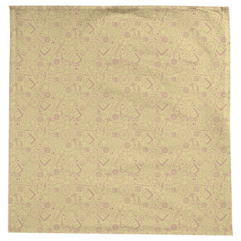 Leffel RPG Pattern Tablecloth, Yellow/Pink