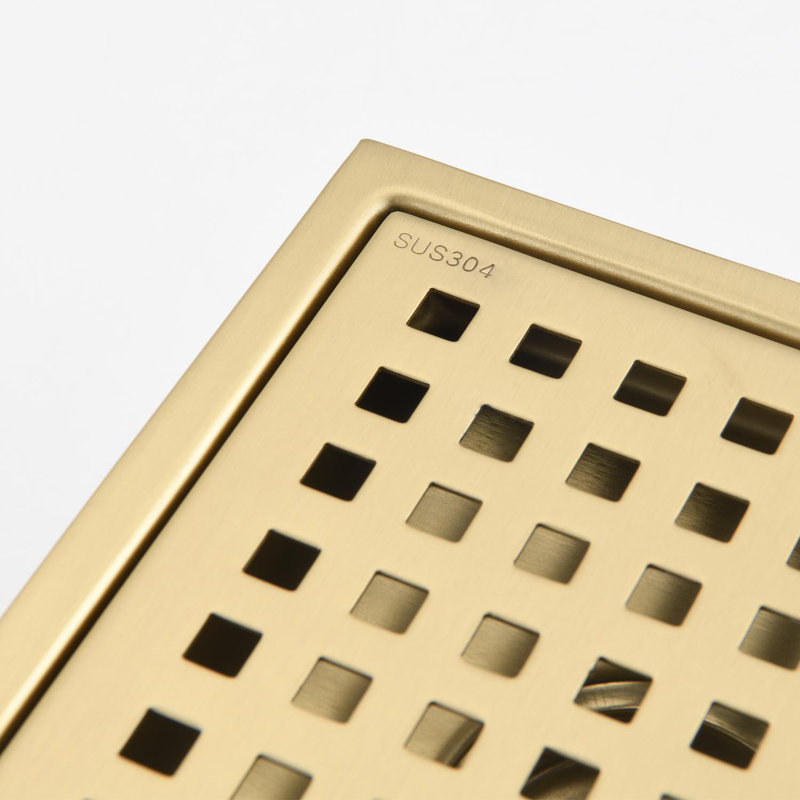 6 Inch Grid Shower Floor Drain - Stainless Steel Square For Bathroom/kitchen