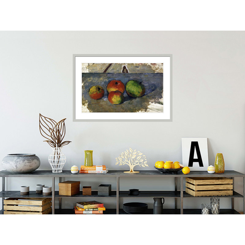 Quatre pommes par Paul Cézanne, H 28,06 po x l 41,5 po