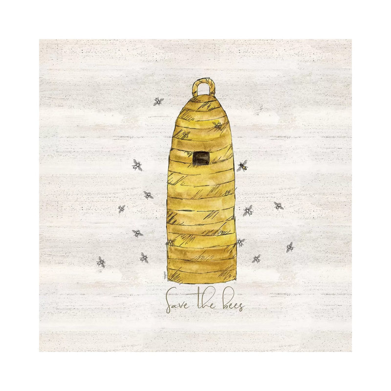 Bee's Life VIII-Save The Bees by Tara Reed - Painting on Canvas, Wrapped Canvas, 66.04cm H x 66.04cm W x 3.81cm D