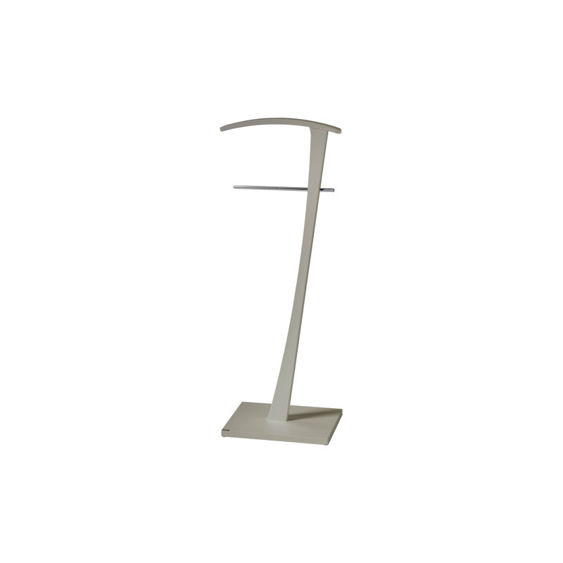 Rivero Solid Wood Iron Freestanding 2 - Hook Valet Stand, Mink