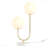 Table Lamp - Metal Frame, 2-Light Globe Design