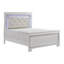 Alen 4 Pc California King Bedroom Set, Button Tufting, Mirror Trim, White-111515092
