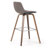 Randolph Upholstered Bentwood Mid-Century Modern Bar & Counter Stool with Chrome Footrest-88841772