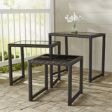 Llanos Glass Outdoor Side Table