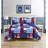 Ocean Inspired Coastal DESIGN STUDIO Nautical Patch Blue Ultra Soft Microfiber Reversible Comforter Set-1621428789