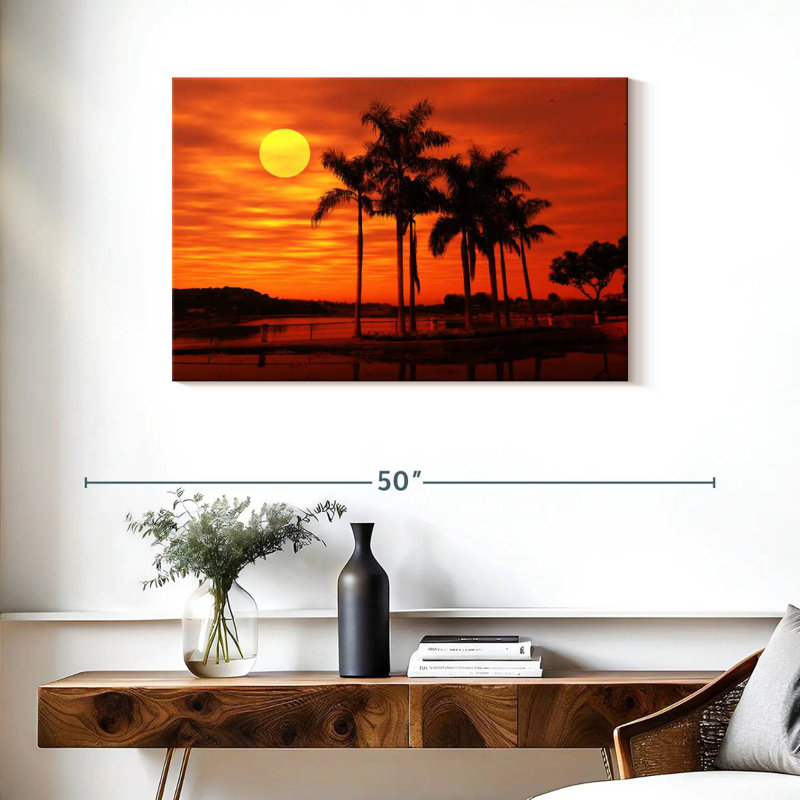Orange Beach Scene, 24" H x 36" W