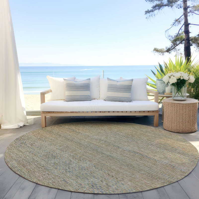 Tapis d'intérieur / extérieur brun Viviennea, 2 pi 3 po x 7 pi 6 po