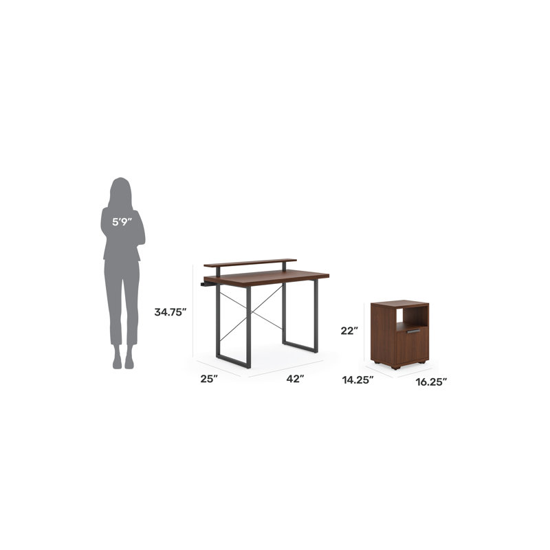 Altoona Metal Base Writing Desk