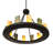 Afsari 12 - Light Steel Dimmable Wagon Wheel Chandelier