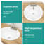 Lavabo de salle de bain ovale encastré en céramique 20 po x 18 po blanc - aspect classique moderne, teinté, pour plusieurs emplacements 20 po x 18 po moderne, différent