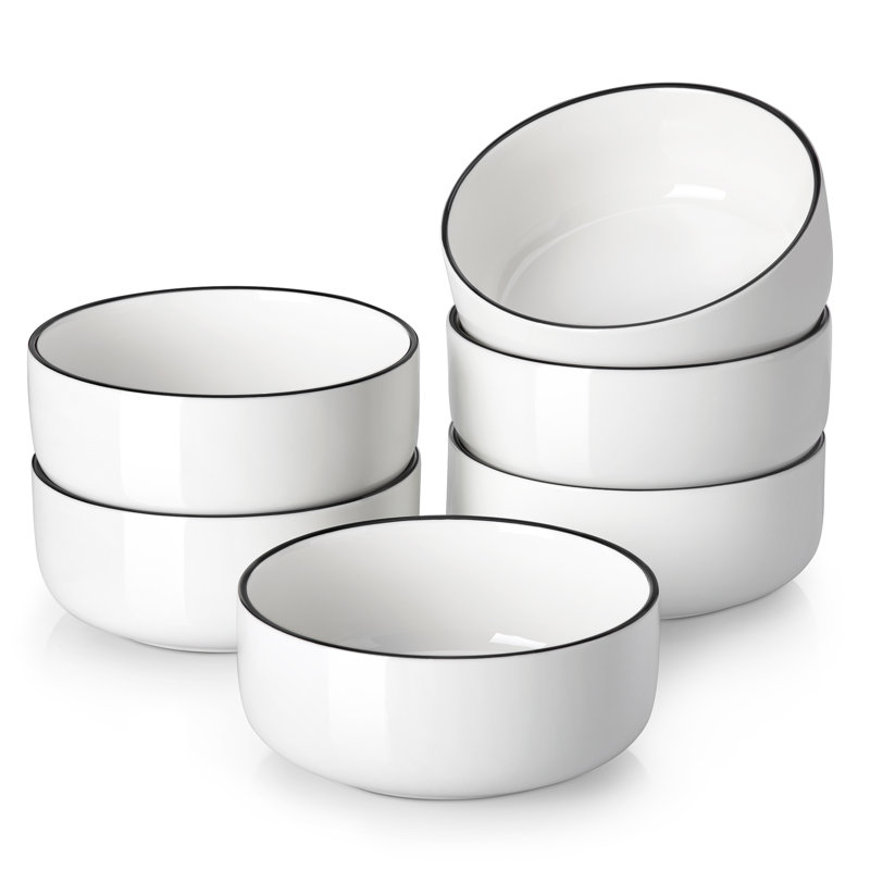  14.7 Dining Bowl, Black/White
