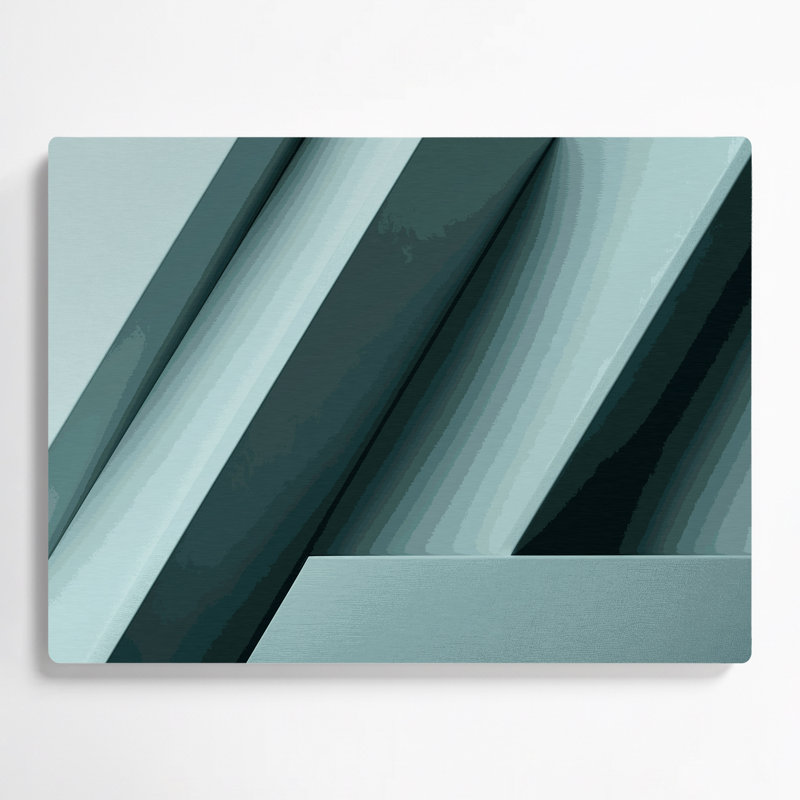 Minimalisme 50, art mural en métal bleu, H 11 po x l 14 po
