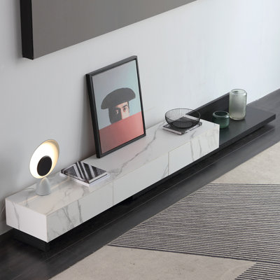 Italian-style minimalist telescopic TV stand