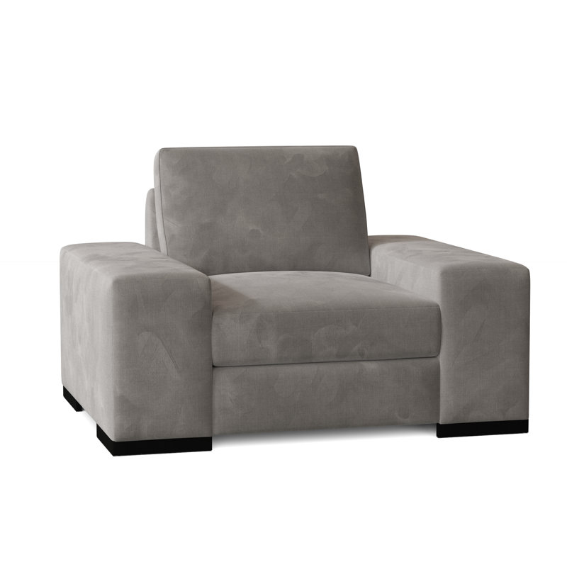 Fauteuil club Harrison, Velours Bella Dove Performance, Moyenne, Noir