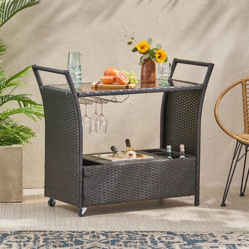 Chariot-bar Bahama Pe Kd (sans tabouret inclus), Brun