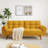 Linen Sleeper Couch, Convertible Futon Sofa Bed,75" W Modern 3 Seater  Sofa with Adjustable Backrests and Solid Wood Legs for Small Spaces, Living Room, Bedroom-607877271