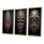 3 pièces sur toile - Masque tribal africain Pende