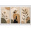 Très grand ensemble de 3 élégantes impressions murales neutres sur toile pour femme