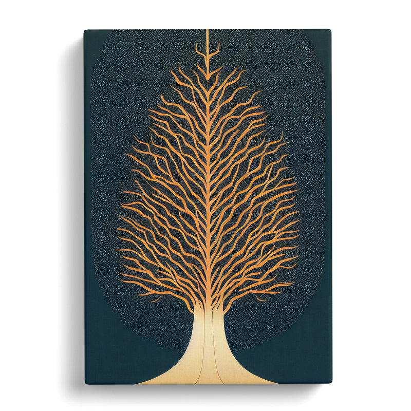 Art Nouveau Tree No.2 - Wrapped Canvas Print, 50cm H x 35cm W x 3cm D