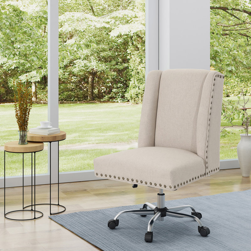 Chaise de travail en polyester Strouse, Blé