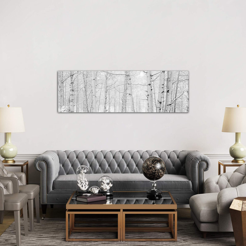 Autumn Aspens With Snow, Colorado, USA - Wrapped Canvas Panoramic Print, 30.48 cm H x 91.44 cm W x 1.91 cm D