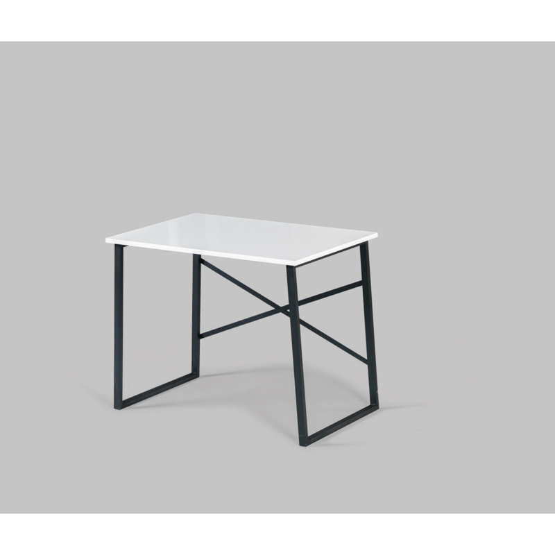 Izavier Metal Base Writing Desk, White