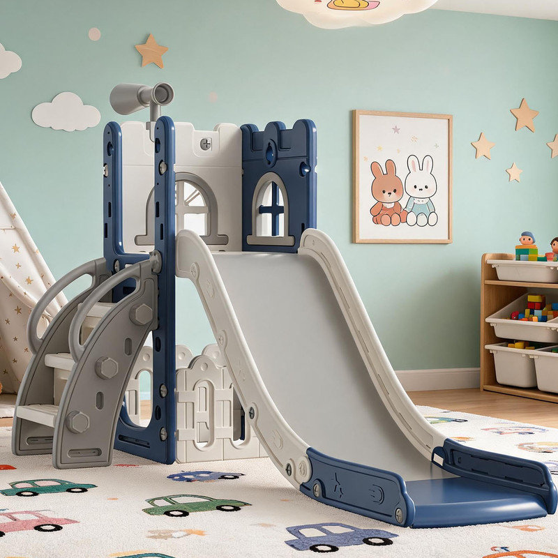 Ensemble de jeu intérieur / extérieur autoportant pour enfant de 8 à 1 ans avec assemblage facile pour les enfants de 1 à 3 ans