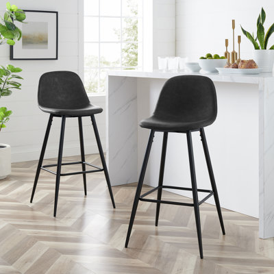 Lulu Upholstered Counter Stool with Metal Frame