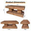 Table basse en bois massif naturel avec plateau épais et base à double pilier. Style classique rustique et minimaliste, robuste et pratique.-131256554