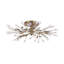 Plafonnier semi-encastré en cristal 10 branches Vintage