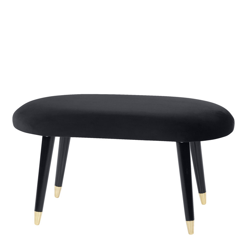 Emi Upholstered Bench, Black