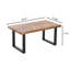Table basse avec pieds en métal