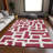 Premium Machine Washable Prisco Garnet Rug-678480982