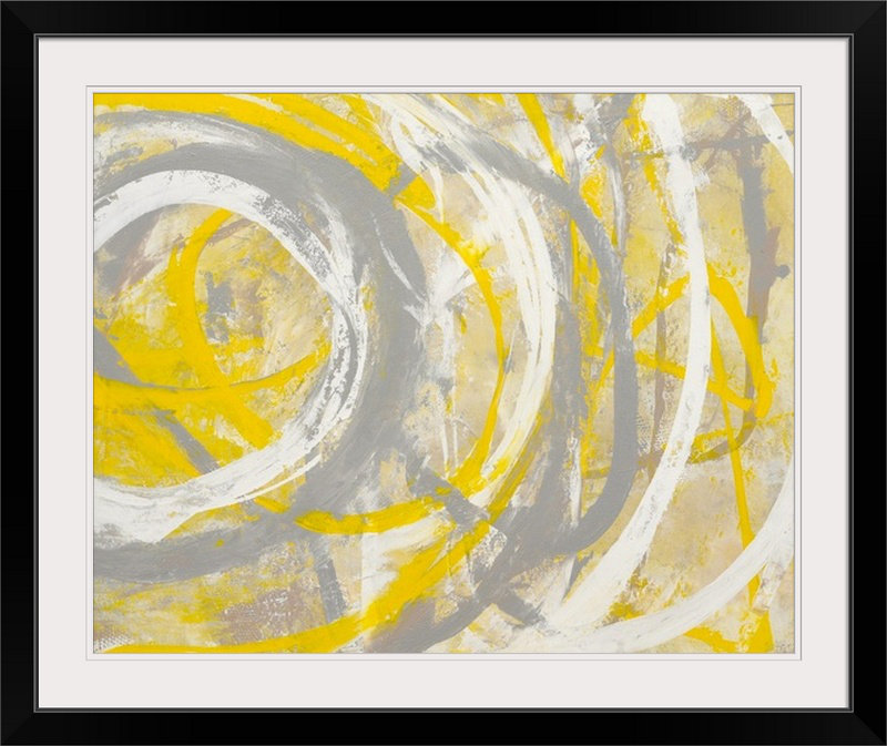 «Yellow Aura», impression, H 32 po x l 38 po x p 1 po, Cadre noir