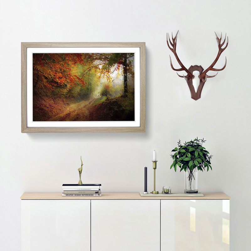 Autumn Forest - Framed Print, Oak Framed, 33cm H x 45cm W x 2cm D