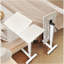 Bureau de chevet au-dessus du lit, support mobile pour ordinateur portable, table de lit inclinable avec roulettes, table de chevet à plateau réglable en hauteur pour canapé de lit pour ordinateur portable, blanc-1457642671