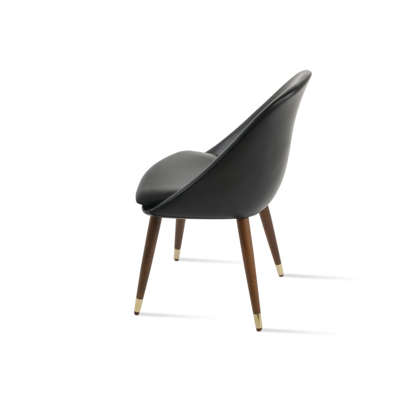 Avanos Unfinished Full Back Side Chair, Noir
