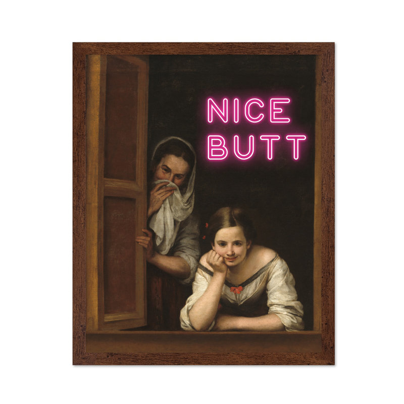Joli cul, Poster, 18"H x 24"W, Brown Framed
