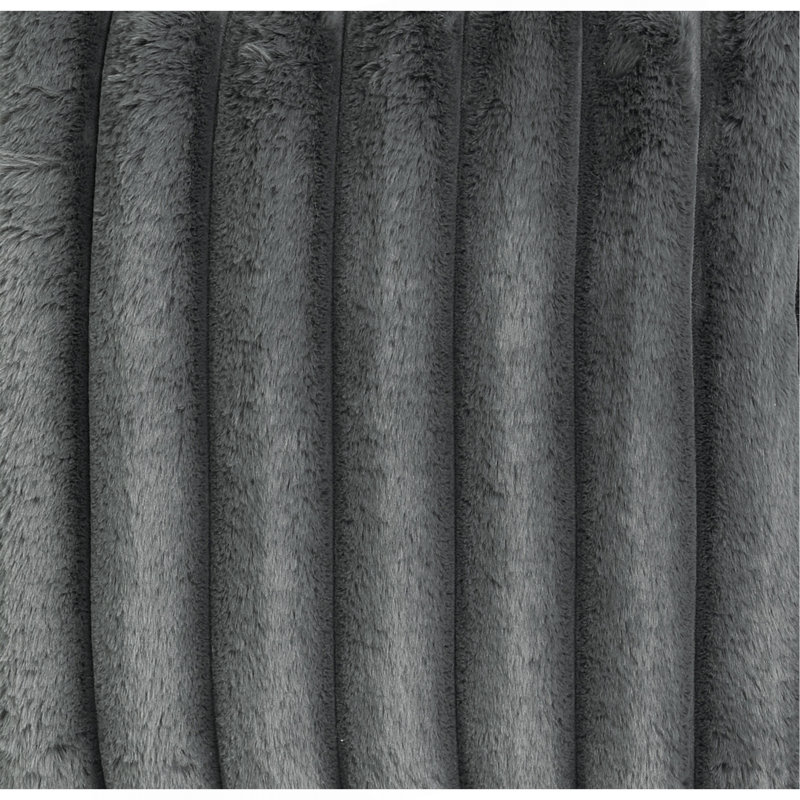 Méridienne 40 pouces en mousse viscoélastique Minky, Polyester gris foncé