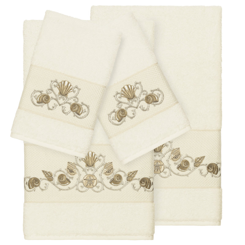 Ensemble de serviettes 4 pièces Bella, Crème, 4 Piece Towel Set