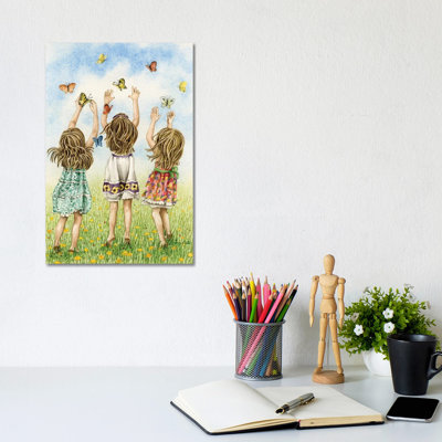 Chasing Butterflies by Tracy Lizotte - Wrapped Canvas Print