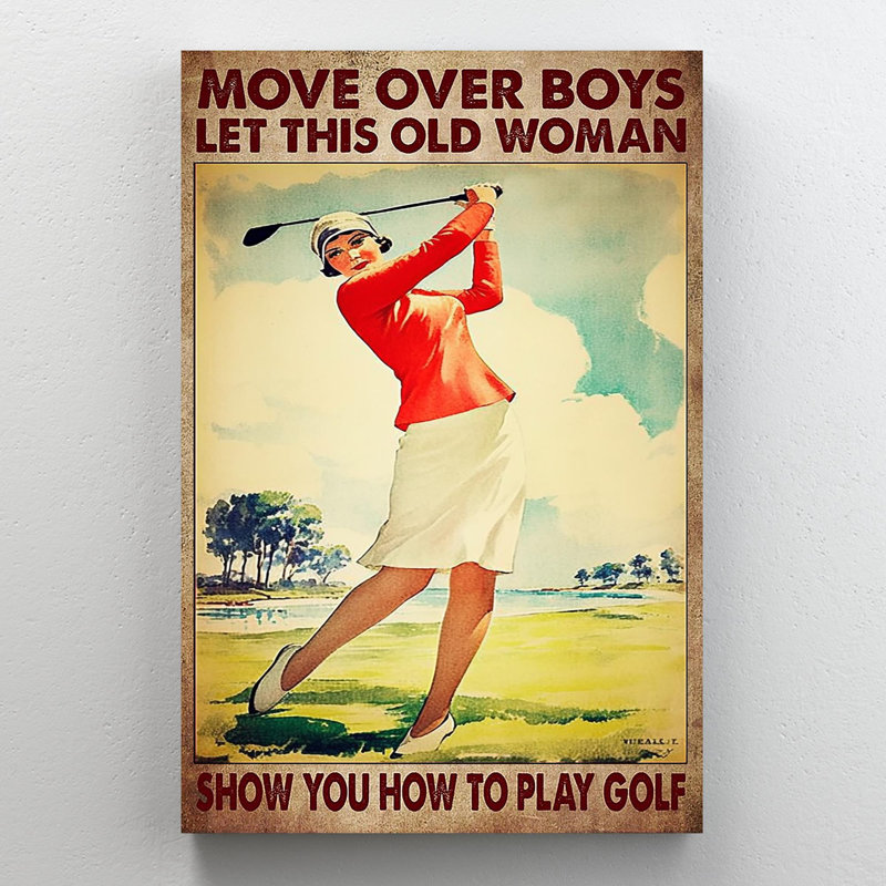 «Show You How To Play Golf - 1 Pièce Rectangle Grap Show You How To Play Golf - 1 Pièce Rectangle», reproduction d'art sur toile tendue