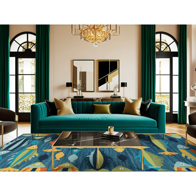  Tapis hawaïen lavable contemporain