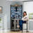 Conner Bar Cabinet with Wine Storage and LED Strip-1140370366