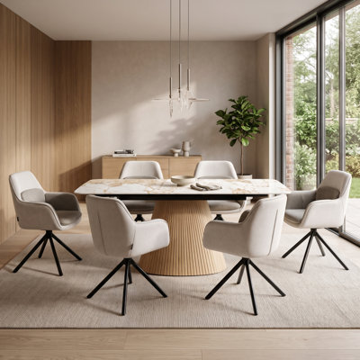 6 -Person Stone Dining Set