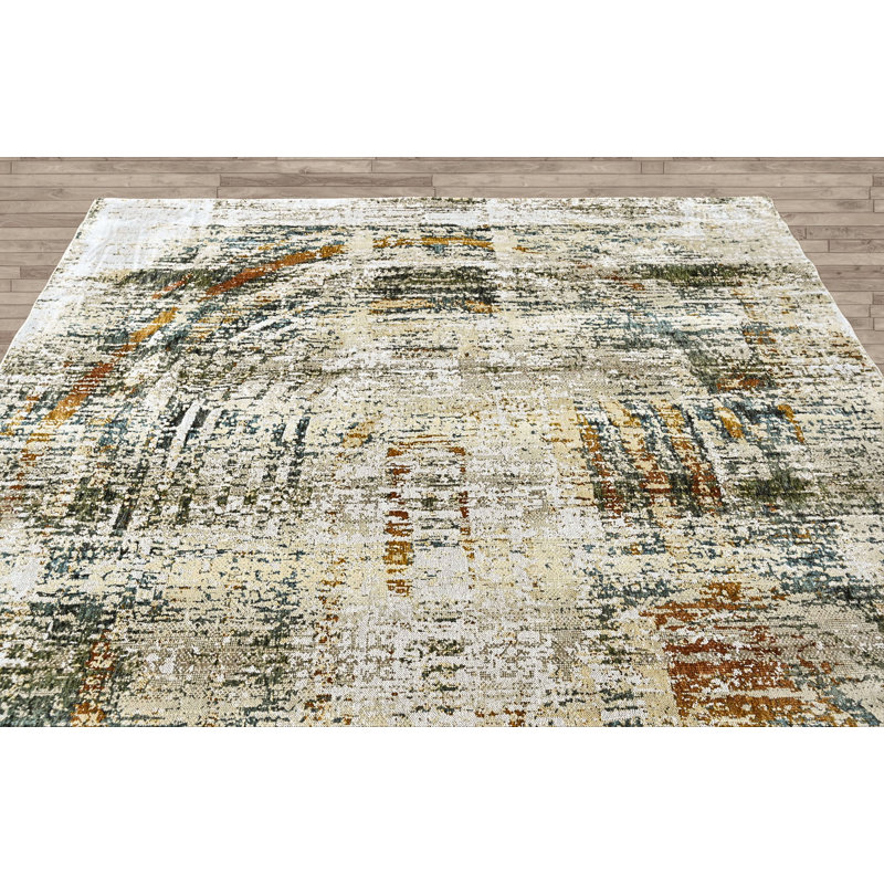 8'10''x11'10'' Wool Gray Abstract Modern Rug